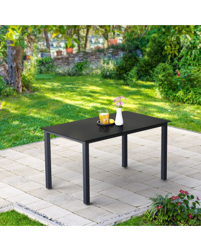 Designer Gartentisch Aluminium Anthrazit 150 mal 90 Zentimeter